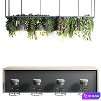 Reception Desk for Restaurant and Caffe set 04 3D Model Vray