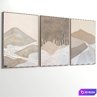 Abstract Painting Set of 3 pieces - No 55 3D Model Vray, Corona