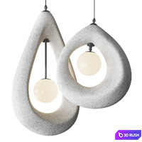 Wabi Sabi hanging lamp 3D Model Vray