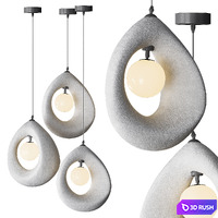 Wabi Sabi hanging lamp 3D Model Vray