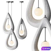 Wabi Sabi hanging lamp 3D Model Vray