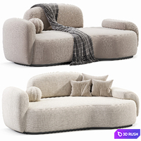 Greenapple Sofa, Unfinished Sofa 3D Model Corona