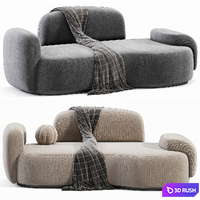 Greenapple Sofa, Unfinished Sofa 3D Model Corona