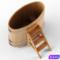 Font for baths and saunas 3D Model Corona