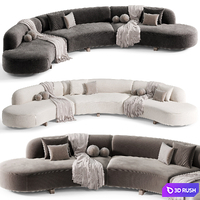 LOLA Sofa Vao Curved Sofa 02 By Artipieces 3D Model Corona