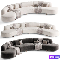 LOLA Sofa Vao Curved Sofa 02 By Artipieces 3D Model Corona