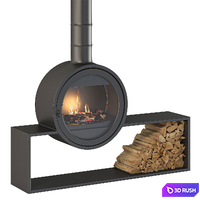 Fireplace 3D Model Vray, Corona