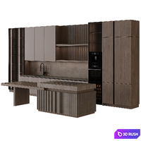 Modern style kitchen 56 3D Model Corona