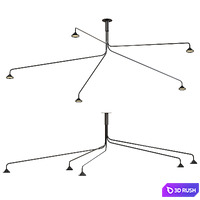 Roche Bobois Nomade Ceiling Lamp 3D Model Vray