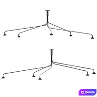 Roche Bobois Nomade Ceiling Lamp 3D Model Vray