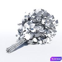 Birch broom for a bath or sauna 3D Model Corona