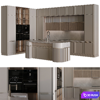 Neoclassical style kitchen 62 3D Model Corona