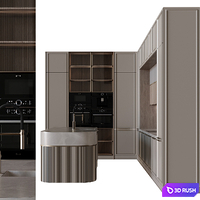 Neoclassical style kitchen 62 3D Model Corona