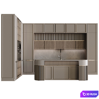 Neoclassical style kitchen 62 3D Model Corona