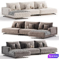 Zillis seat corner Sofa 3D Model Corona