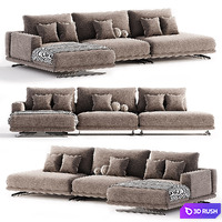 Zillis seat corner Sofa 3D Model Corona