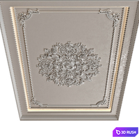 Illuminated ceiling in classic style 006 3D Model Vray, Corona