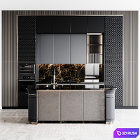 Kitchen modern 303 3D Model Vray, Corona