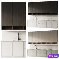 Modern kitchen 002 3D Model Corona