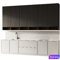 Modern kitchen 002 3D Model Corona