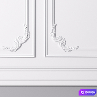 Wall molding euroclassic 3D Model Corona