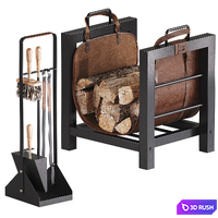 Fireplace set 3D Model Vray, Corona