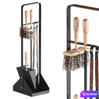 Fireplace set 3D Model Vray, Corona