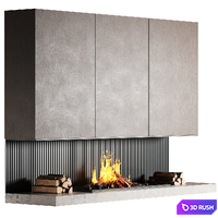 Fireplace 3D Model Corona