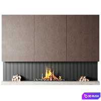 Fireplace 3D Model Corona