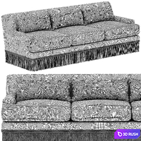 Sofa Yves by Baker furniture 3D Model Corona