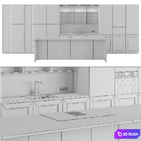 Kitchen 42 3D Model Vray, Corona