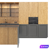 Kitchen 42 3D Model Vray, Corona