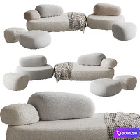 Pebble Rubble Sofa by Moroso 3D Model Corona