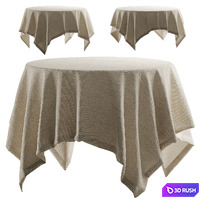 Tablecloth for a round table 3D Model Corona