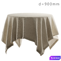 Tablecloth for a round table 3D Model Corona
