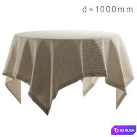 Tablecloth for a round table 3D Model Corona
