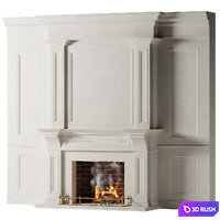 Fireplace 3D Model Corona
