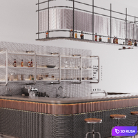 Bar counter 3D Model Corona