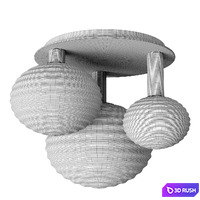Ceiling lamp Reels by maytoni 3D Model Corona