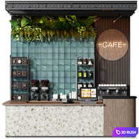 Cafe vol 21 3D Model Vray, Corona