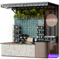 Cafe vol 21 3D Model Vray, Corona