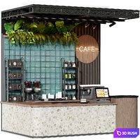 Cafe vol 21 3D Model Vray, Corona