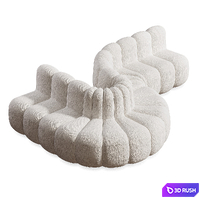 Modular sofa Jagger Dining bouclé 3D Model Vray, Corona
