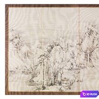Japanese painting 3D Model Vray, Corona
