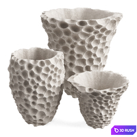 Hewn stone vase 3D Model Vray, Corona