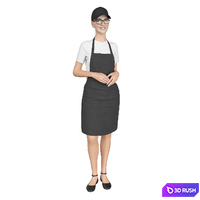 Cafe waiter in a black apron 3D Model Vray, Corona