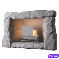 Fireplace 1 3D Model Corona