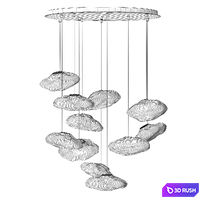 Bocci 73 random glass pendant light 3D Model Vray