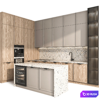 kitchen002 3D Model Vray, Corona