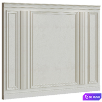 Decorative plaster with molding #029 3D Model Vray, Corona